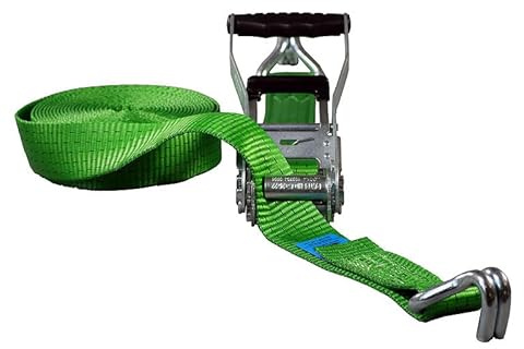 ERGOLASH Spanngurt 50mm 8m Zurrgurt Ratschengurt 5t 8m 2500daN 5 Tonnen 2-teilig 8,0m Spitzhaken (1x78)