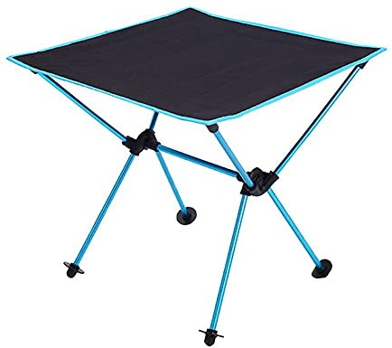 Klapptisch, Roll-Campingtisch, tragbarer Picknick-Rucksack-Klapptisch, Outdoor-Angeln, Leichter Gartenschreibtisch für Reisen, Orange (Blau)
