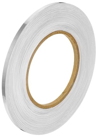 sourcing map Piastrelle per pavimenti in lamina argentata a specchio nastro metallico 0,5 cm x 164 m PVC autoadesivo decorazione pavimento parete adesivo impermeabile sigillante per cucina bagno