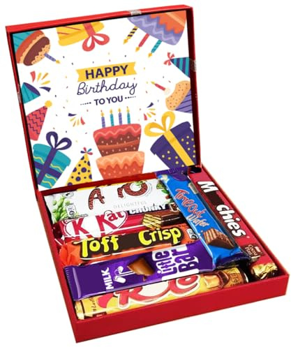Happy Birthday Chocolate gift for Chocolate Lovers Full Size Bars Letter box gift for Kids Him and Her
