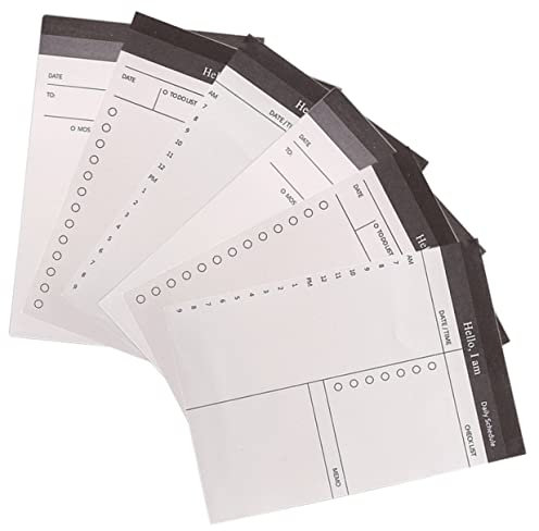 Holibanna 6Stücke Wöchentliches Zeitplanbuch Teiliges Abnehmbares Notizbuch für To Do Listen Tägliche Planung Praktischer Organizer für Büro Schule Reisen Leicht und Tragbar