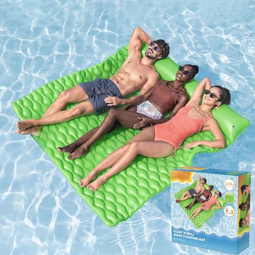 Giant Inflatable Floating Water Mat, Giant Floating Mat, Pool Floating Blanket, Relaxing Platform Pad for Pools and Lakes, Pool Lake Floats Toys for Adult