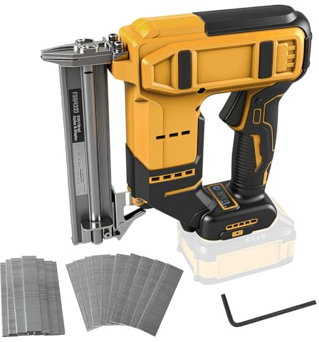 Kabelloser Brad Nagler für Dewalt 18V 20V Akku, 2-in-1 schnurlose Nageltackerpistole, 18GA Akku Tacker Nagler mit 1000 Nägeln und 1000 Klammern für Heimwerker & Holzbearbeitung