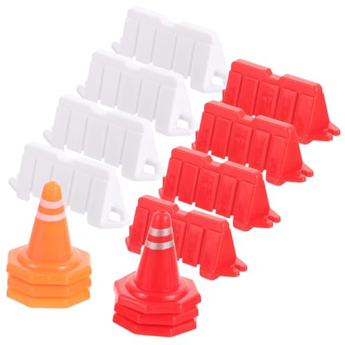WOONEKY 40 pièces Mini Panneaux Signalisation Garçon Fille Barricades Routières Cônes Sécurité Jeu Éducatif Conscience Trafic