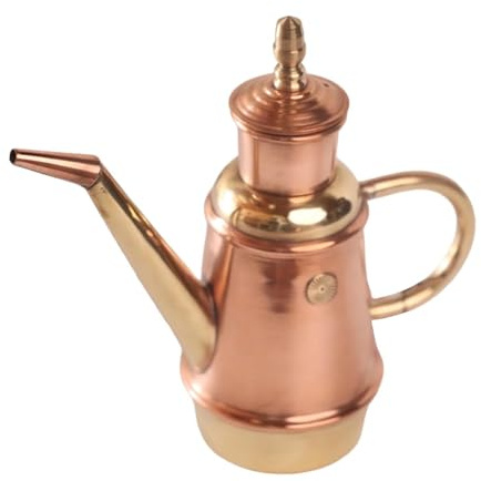 TAIZhiChen Distributeur d' en cuivre, huilier à 350 ML, Bec Long, pichet à Italien Fait Main, Couvercle Anti-Fuite, Pot à en cuivre Italien pour