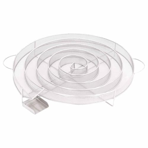 Generador De Humo Frío De Acero Inoxidable, Diseño Redondo De Combustión Lenta Hasta 20 Horas, utensilios cocina, Accesorios Cocina, Plata, 33.5x30.5x4.5 cm