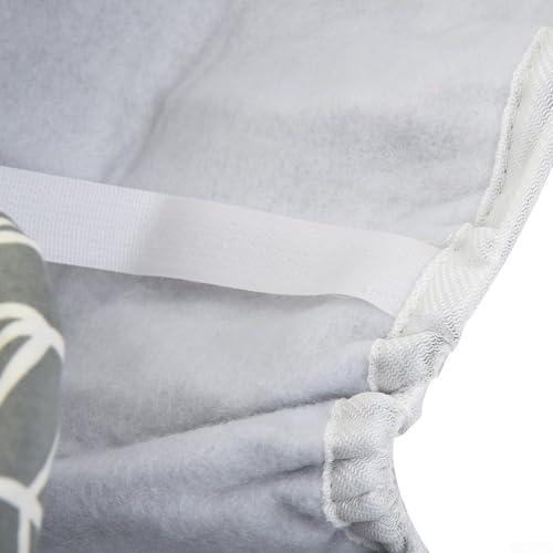 Copriasse da stiro extra largo, 147 x 48 cm, con bordi elastici per una vestibilità sicura, copertura di ricambio in cotone ad alta resistenza per uso domestico (freccia grigia)