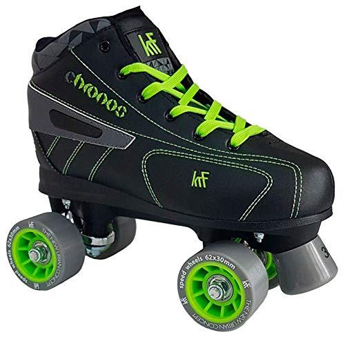 KRF Chronos New Wheels Hockey-Rollschuhe, Schwarz und Grün (29)