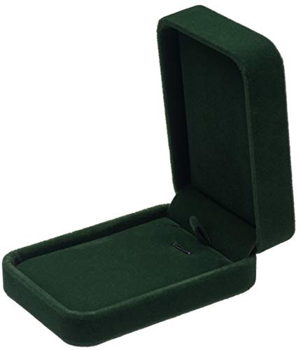 POKOFO Boîte en velours classique pour pendentif de collier, boîtes cadeaux bijoux, 10 x 7 x 3.4 cm / 4 x 2.8 x 1.4 inches
