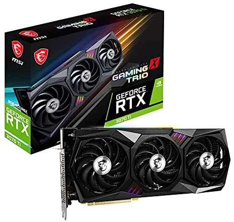 MSI Gaming GeForce RTX 3070 Ti Carte Graphique 8 Go GDRR6X 256 Bits HDMI/DP Nvlink Torx Fan 3 A Architecture OC (RTX 3070 Ti Gaming X Trio 8G)