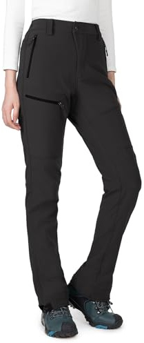 Wespornow Damen Wanderhose Wasserdicht Thermohose Gefüttert Outdoorhose Softshellhose Skihose Warm Ski Pants Women Schneehose Kletterhose Jagdhose Trekkinghose Winter Regenhose（Dkgrau，M）