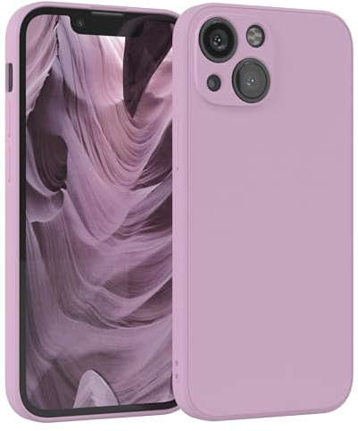 EAZY CASE - Custodia in silicone per iPhone 13 Mini Custodia morbida protettiva con protezione della fotocamera Protezione sottile Premium Cover TPU Telefono Bumper in Viola Chiaro