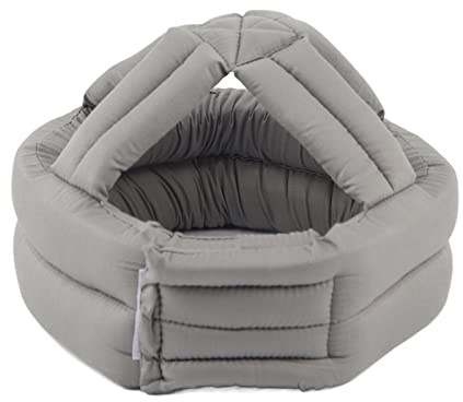 Sombrero Protector para Ancianos, Casco Transpirable para Ancianos Gorro para la Cabeza para Personas Mayores para Prevención de Caídas Protección contra Golpes Producto de(Encaje gris claro)