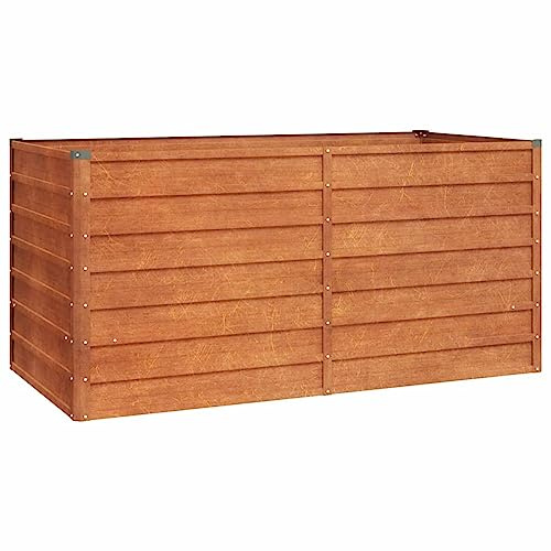 vidaXL Odlingslåda rostig 160x80x77 cm rosttrögt stål, blomlåda, blomkruka, odlingslådor, blomlådor, blomkrukor, odlingslåda, blomlåda, blomlådor