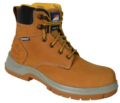 Himalayan Tracker S3 CI Hi HRO SRC Doublure Drytex imperméable et Respirante Botte de Travail en Cuir Embout en Acier Bottes de sécurité antidérapantes antistatiques, Brun, 43