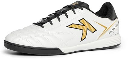 Kelme Fußballschuhe für Männer Turf Fußballschuhe Professionelle Futsal Sneaker Atmungsaktive Athletische Fußballschuhe für Indoor TF Weißes 42