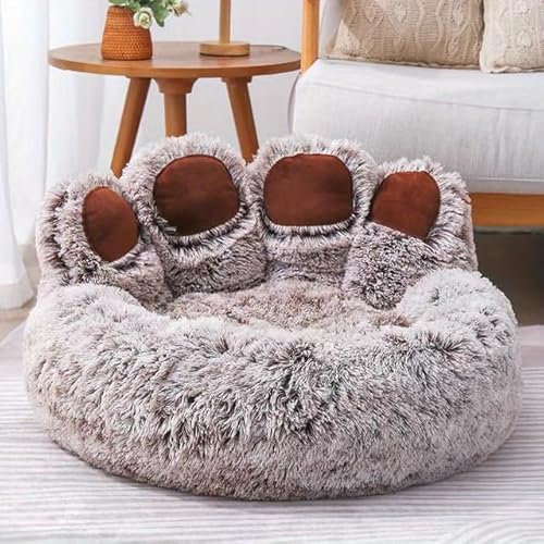 RAEF 1Pcs Haustier Katze Und Hund Bett Nette Hand Bärentatze Pelz Nest Komfortable Haustier Bett Kleine Medium Große Weichen, Flauschigen Katze Nest