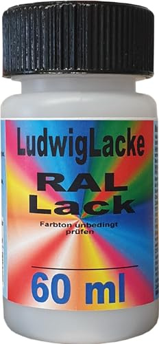 LudwigLacke RAL 8019 Graubraun matt Lackstift 60ml mit Pinsel