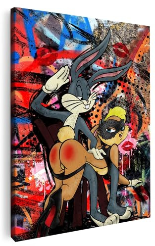 Artmazing | Bugs Bunny bild bunt | S-Art Bilder | Wanddekoration XXL Wohnzimmer | Buntes Poster