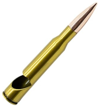 Café Viereck ® Bundeswehr Patrone Kaliber 50 Flaschenöffner aus Metall - Geschenk für Männer, Soldat, Vatertag, Grillparty (Gold Hochglanz)