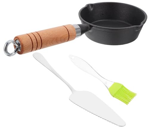 IMIKEYA Multifunctional Iron Frying Pan Non-Stick Cooking Pan for Single Egg English Muffin Maker Cast Iron Kitchen Essential Mini Skillet