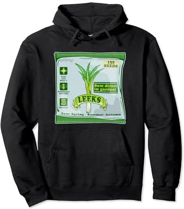 Leek seeds packet growing vegetables Pullover Hoodie