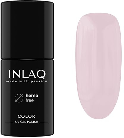 INLAQ® UV Nagellack Hellrosa - 6 ml Hema Free - Langlebiger UV Lack - Nail Polish - Marry Me! Kollektion - Gelnägel - Shellac Gel - Gellack ohne Hema | 1076- French Lavender