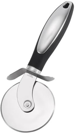 Tadipri 1 Stück Pizzaschneider Premium Pizzaroller aus Edelstahl Lebensmittelqualität Edelstahl Pizzaschneider Rad Mit rutschfestem Griff Zerteilt Pizza mühelos in servierfähige Stücke