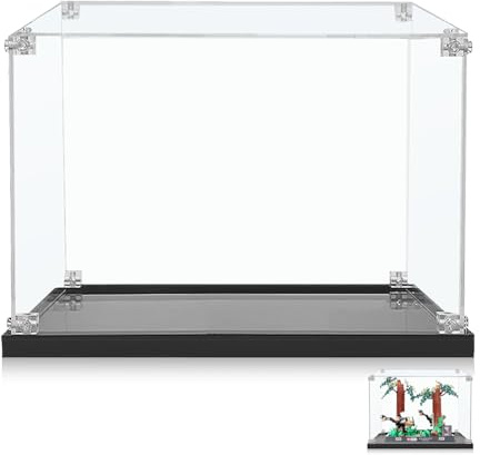 icuanuty Acryl Vitrine für Lego 21108 Ghostbusters Ecto-1, Staubgeschützte Aufbewahrung und Organisation Vitrine für 10271,30628,40531,42122,75176,76188,76386,76922, 31x20x21cm(Nur Acryl Vitrine )