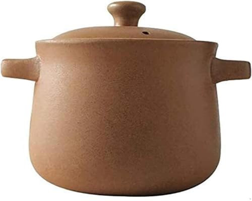 Pentola di argilla per cucinare casseruola in ceramica con coperchio pentola di argilla cipolla zuppa casseruola casseruola pentola a cottura lenta pentole -3,2 l