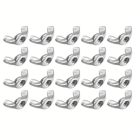 FANNIXI Big Ear Hand Tight Mutter 20 Stück Flügelmuttern M3 M4 M5 M6 M8 M10 Edelstahl-Flügelmuttern, verzinkt, handfest anziehen, Mutter, verzinkte Verbindungselemente, Teile (Size : 20pcs-M10)