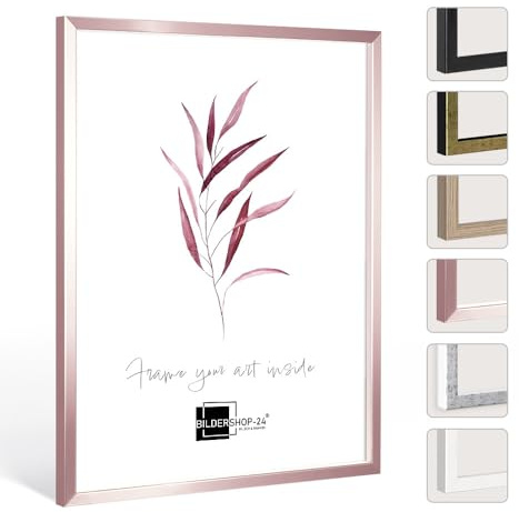 Bildershop-24 Bilderrahmen Posterrahmen NEO in Rosegold 15 X 21 cm DIN A5 ANTIREFLEX
