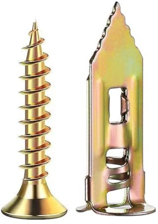 Mzshne Self-Drilling Anchors Screws Fiber Cement Board Drive-in Expansion Screws for Cabinets Wardrobes Shelves