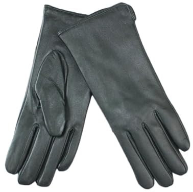 Damen Schaffell Handschuhe Klassischer gerader Stil Strickfutter Winter Fahren Fäustlinge Schwarz EN81 8, Schwarz EN81, 34