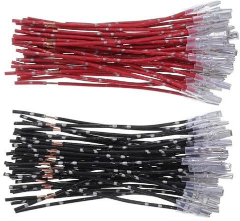 BUGUUYO 94pcs Female Spade Crimp Terminals Connectors for Electrical Wiring High-temperature Tolerance Speaker Wire Plugs