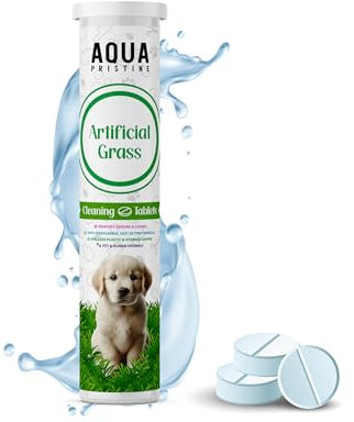 Aqua Pristine Artificial Grass Cleaner for Dogs Tablets | Makes 30L Solution | Astro Turf Cleaner Dog Urine and Poop | Dog Urine Neutraliser for Artificial Grass | 12-Tablet Pack Garden Disinfectant