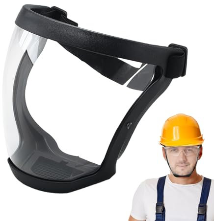 Scudo a faccia piena -scudo -face con occhiali Visare per il viso trasparente | Scudo protettivo per il viso a pieno viso | Attrezzatura per la protezione del viso anti nebbiaa |Copertura del viso per