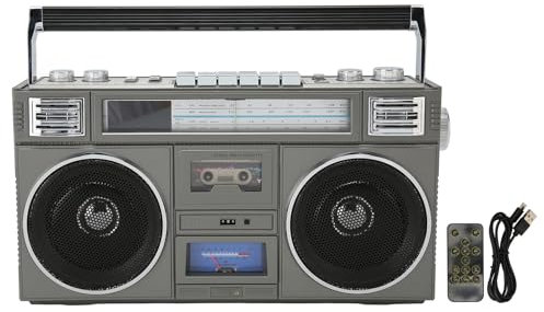 Altavoz Bluetooth retro, reproductor de casetes estéreo antiguo, altavoz Bluetooth con graves potentes, calidad de sonido de alta fidelidad, compatible con tarjetas de memoria y unidades flash US