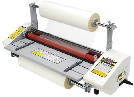 DMETE Laminiergerät A2 Heißrollen-Laminiermaschine Vierwalzen-Laminiergerät Laminator High-End-Thermolaminator mit Geschwindigkeitsregelung für den Einsatz zu Hause, in der Schule oder im Bü