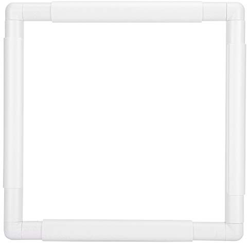 KooingTech Stickrahmen Eckig, Quadratische Stickrahmen Halterung Embroidery Hoop Snap Frame Kunststoff Für Stickerei Cross Stitch (27.9×27.9cm)