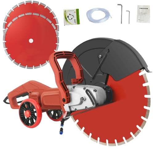 Tronçonneuse Électrique à Béton Industrielle 14/16 Pouces, Coupe Humide/Sèche, 6800/7200W 3800 tr/min pour Pierre, Brique, Céramique, Béton,K4108-1Saw
