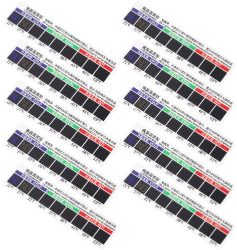 10 Stück Selbstklebende Thermometeraufkleber LCD Display | Praktische Temperaturanzeige für Nasendusche, Salzlösung oder Flaschen Schwarz, Kunststoff mit Chip