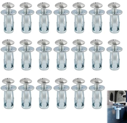 20 Pezzi M4 x 20 Jack Nuts, Petalo Dadi, Fiore Petalo di Espansione per Tasselli di Fissaggio, Dadi Sottili Fissaggi Tasselli per Cavità in Metallo per Assemblaggio e Montaggio Sicuro (M4 x 20)