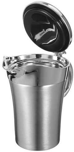 KICHOUSE Saucière Isotherme en Acier Inoxydable 750 Ml à Double Paroi – Maintien Chaud et Froid des Sauces Versement Précis Anti-Goutte pour Restaurant et Service à Domicile