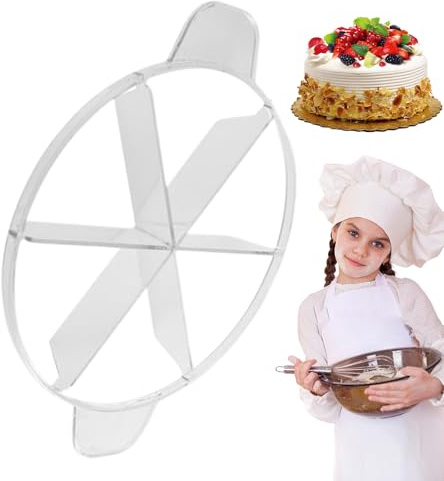 Cake Portion Cutter Tool - Multi-Slice Separator, Stainless Steel Kitchen Accessory, Compact Kitchen Accessory, Ergonomic Design, Quick Clean Function | Suitable for a Cake