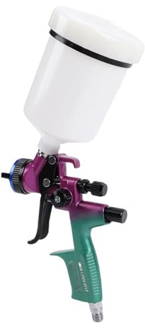Fockety Pistola a spruzzo HVLP, pistola a spruzzo professionale con serbatoio da 600 ml, ugello 1,3 mm e chiave multifunzione, per riparazione carrozzeria, mobili, progetti artistici