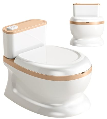 Kinder Toiletten Training Toilette Realistische Spültaste | Töpfchentrainer Toilette für Kinder Für Mädchen Kleinkinder Wohnzimmer Schlafzimmer Badezimmer Spielzimmer Kindergarten