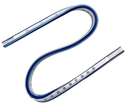 lmoikesz Règle courbe flexible pour les mesures et le dessin technique : outil de dessin et de mesure fiable et flexible, double face, pour le quilting et bureau, 40 cm
