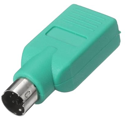 Nexarelle 4 Pcs USB to PS/2 Adapter, Plastic USB A Female to PS/2 Male Converter Adapter for Wired Mouse/Keyboard/Computers Accessories, Green