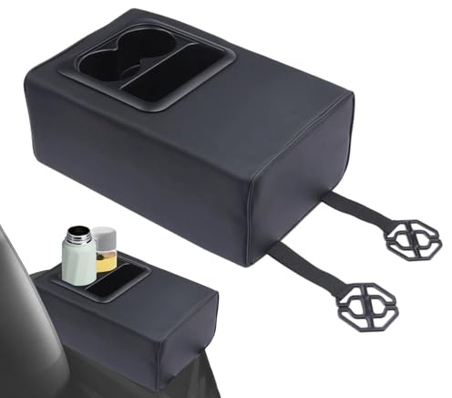 Armrest with Storage Compartment, Center Console Box Organizer, Car Rear Seat Armrest with Cup Holder, Automotive Interior Storage Organizer, for Sport Utility Vehicle Truck Sedan Vehicle